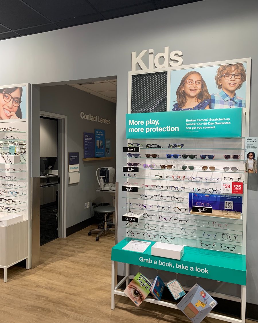 Kids frame wall with Ray-Ban Junior and Cat & Jack